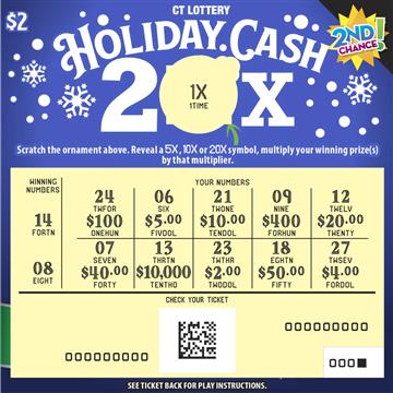 Holiday Cash 20X rollover image